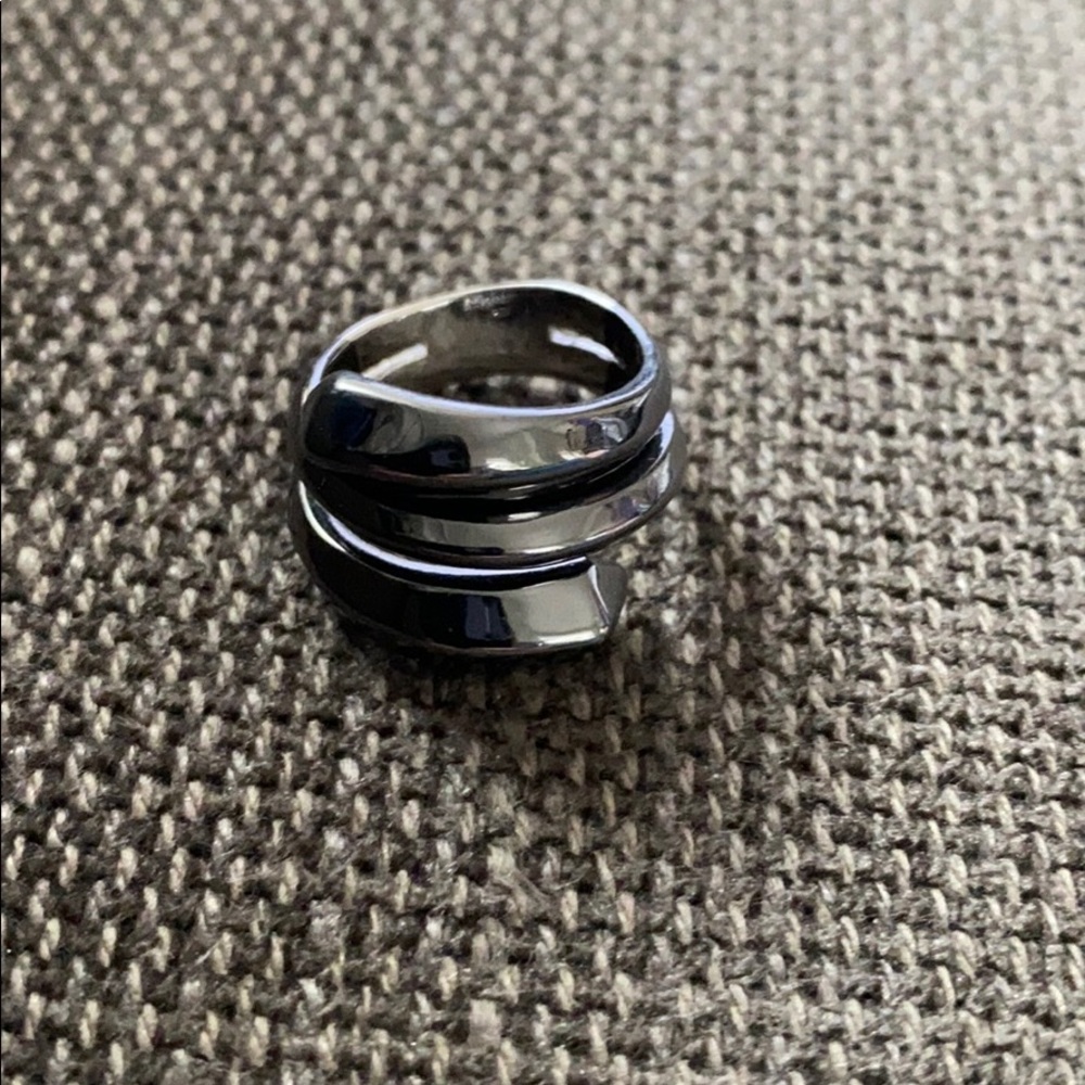 Lia Sophia Gray Twisted Ring - Size 7